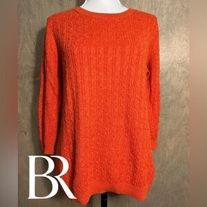 Banana Republic Orange Cable Knit Sweater